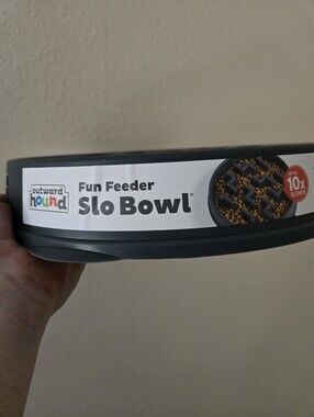 Outward Hound Slo Bowl Fun Feeder - Dark grey.